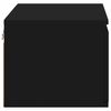 vidaXL Wall-mounted Bedside Cabinets with LED Lights 2 pcs Black