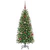 vidaXL Artificial Christmas Tree with 150 LEDs Green 150 cm PE and PVC