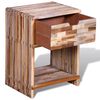 vidaXL Nightstand with Drawer Reclaimed Teak Wood