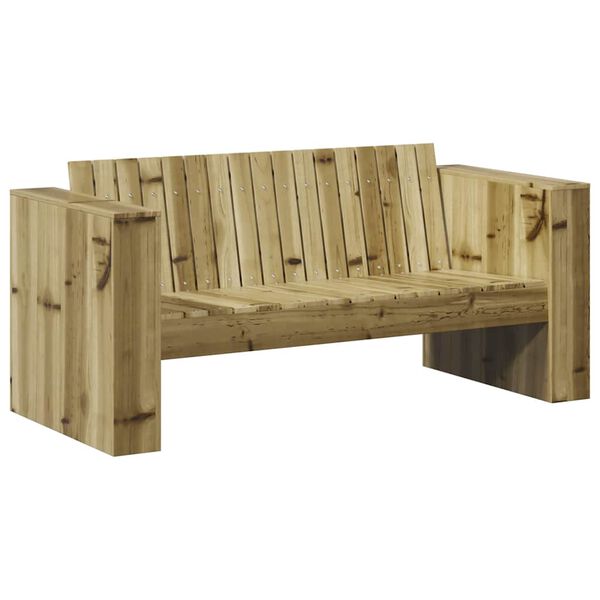 vidaXL Garden Sofa Green 134 x 60 x 62 cm Solid Pine Wood