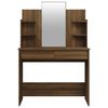 vidaXL Dressing Table with Mirror Brown Oak 96x40x142 cm