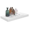 vidaXL Floating Wall Shelf High Gloss White 50x23x3.8 cm MDF