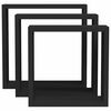 vidaXL Wall Cube Shelves 3 pcs Black MDF