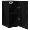vidaXL Wall TV Cabinet Black Oak 30.5 x 30 x 60 cm Engineered Wood