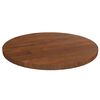 vidaXL Round Table Top Dark Brown &Oslash;30x1.5 cm Treated Solid Wood Oak