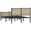 vidaXL Metal Bed Frame without Mattress Sonoma Oak 120x200 cm