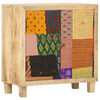 vidaXL Sideboard Patchwork 70x35x75 cm Solid Mango Wood