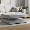 vidaXL Coffee Table 360-Degree Rotatable Grey Sonoma 90x90x34.5 cm