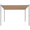 vidaXL Gazebo with Slanted Roof 300x300x257 cm Beige 180 g/m&sup2;