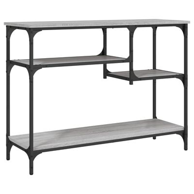 vidaXL Console Table with Shelves Grey Sonoma 100x35x75 cm