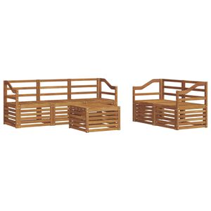 vidaXL Sofa Sets 6 pcs Natural Solid Acacia Wood