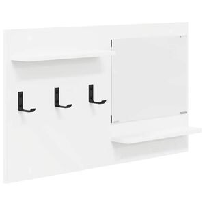 vidaXL Wall-Mounted Coat Rack Wall-Mounted White 90 x 10 x 50 cm