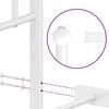 vidaXL Metal Bed Frame without Mattress with Headboard White 160x200cm