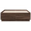 vidaXL Bed Frame without Mattress Brown Oak 140x190 cm