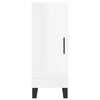 vidaXL Highboard High Gloss White 34.5x34x180 cm Engineered Wood