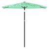 vidaXL Garden Parasol with Steel Pole Green 268x268x226 cm