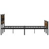 vidaXL Metal Bed Frame without Mattress Smoked Oak 193x203 cm