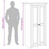 vidaXL Wardrobe White 80x50x171.5 cm Solid Pine Panama Range