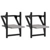 vidaXL Wall Shelves with Bars 2 pcs Grey Sonoma 20x25x30 cm