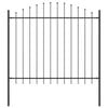 vidaXL Garden Fence 7 pcs Grey 170 x 190 cm Powder-Coated Steel
