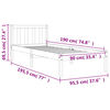 vidaXL Bed Frame without Mattress Wax Brown 90x190 cm Single Solid Wood Pine