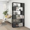 vidaXL Book Cabinet Room Divider Grey 100x24x188 cm