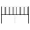 vidaXL Metal Replace Headboard Black 150 cm