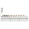 vidaXL Bed Frame with Headboard White 160 x 200 cm Solid Pine Wood