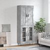 vidaXL Highboard Concrete Grey 69.5x34x180 cm Engineered Wood