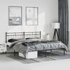 vidaXL Metal Bed Frame without Mattress with Headboard Black 183x213cm