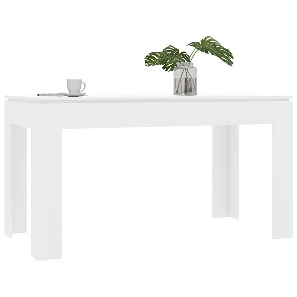 vidaXL Table White Chipboard