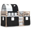 vidaXL Bunk Bed without Mattress White&Black 90x190 cm Solid Wood Pine