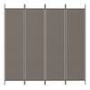 vidaXL 4-Panel Room Divider Anthracite 200x220 cm Fabric