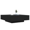 vidaXL Coffee Table with LED Lights Black 100x100x31 cm