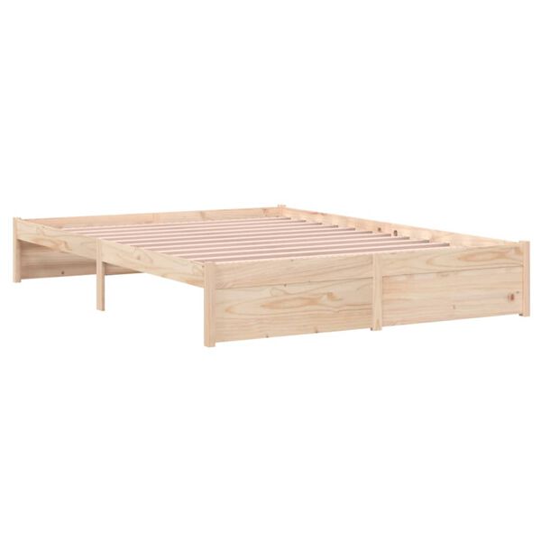 vidaXL Bed Frame without Mattress Solid Wood 140x190 cm