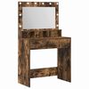 vidaXL Dressing Table Smoked Oak 75.5 x 41 x 135 cm Engineered Wood