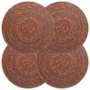 vidaXL Seagrass Placemets 4 pcs Brown &Oslash; 30 cm 100% Seagrass