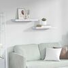vidaXL Wall Shelf 2 pcs White Marble 60 x 23.5 x 4 cm Engineered Wood