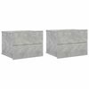 vidaXL Bedside Cabinets 2 pcs Concrete Grey 40x30x30 cm Engineered Wood