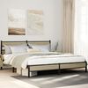 vidaXL Metal Bed Frame without Mattress Sonoma Oak 180x200 cm Super King