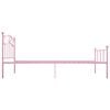 vidaXL Bed Frame without Mattress Pink Metal 90x200 cm