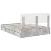 vidaXL Storage Bed Concrete Grey 140 x 190 cm Engineered Wood