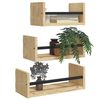 vidaXL 3 Piece Wall Shelf Set with Bars Sonoma Oak Engineered wood