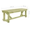 vidaXL Beer Table with 2 Benches Wood