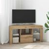 vidaXL Corner LED TV Cabinet Wall-mounted Artisan Oak 100 x 40 x 50 cm