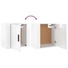 vidaXL Wall-mounted Bedside Cabinet High Gloss White 50x30x47 cm
