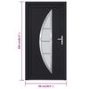 vidaXL Front Door Anthracite 98x200 cm PVC