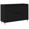 vidaXL Sideboard Black oak 101.5 x 35 x 70 cm Engineered wood