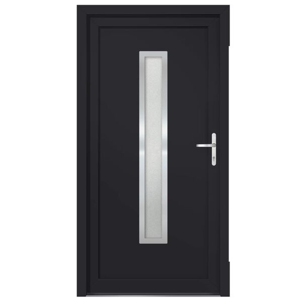vidaXL Front Door Anthracite 108x208 cm PVC