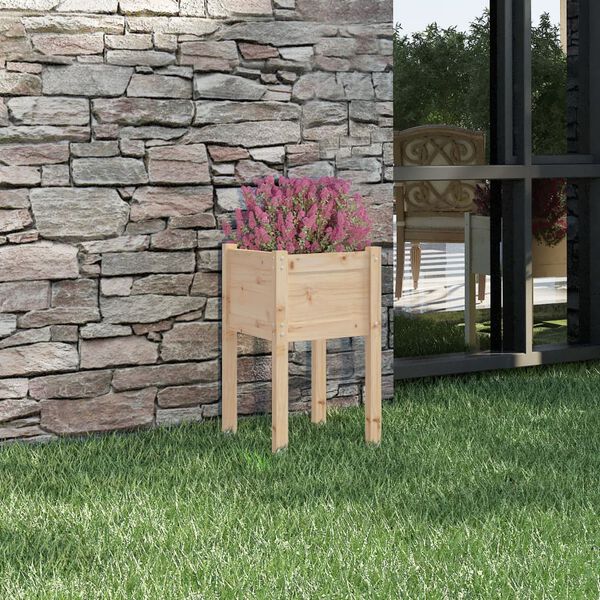 vidaXL Garden Planter 40x40x70 cm Solid Pinewood